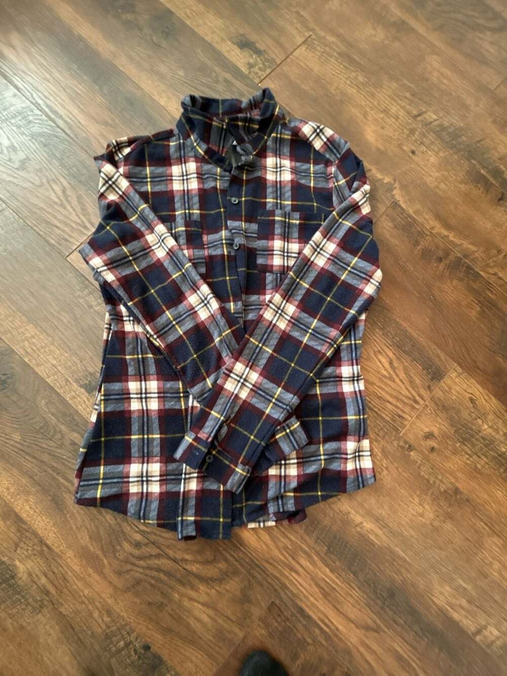 Adam Levine Men's Plaid Long Sleeve Button Down Shirt Size L